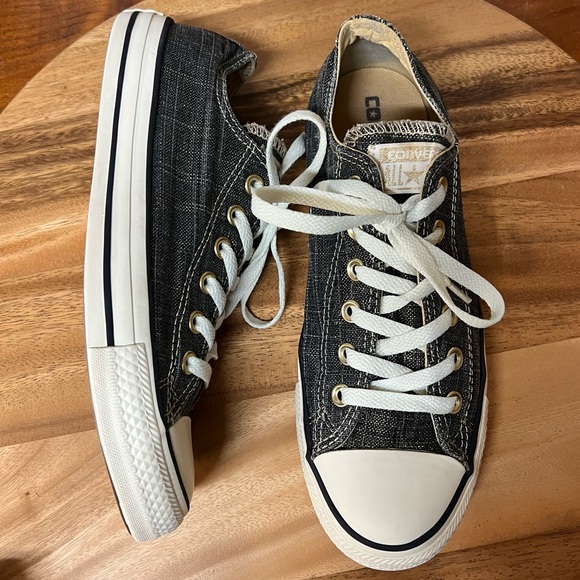 Converse Chuck Taylor All Star Ox sneakers black/grey/gold woven Women’s Size 9 - Picture 8 of 16